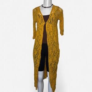 fairy core duster yellow lace Long romantic soft girl spring summer Coquette S